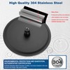 Midanya Round Rainfall Shower Head High Pressure Stainless Steel Waterfall