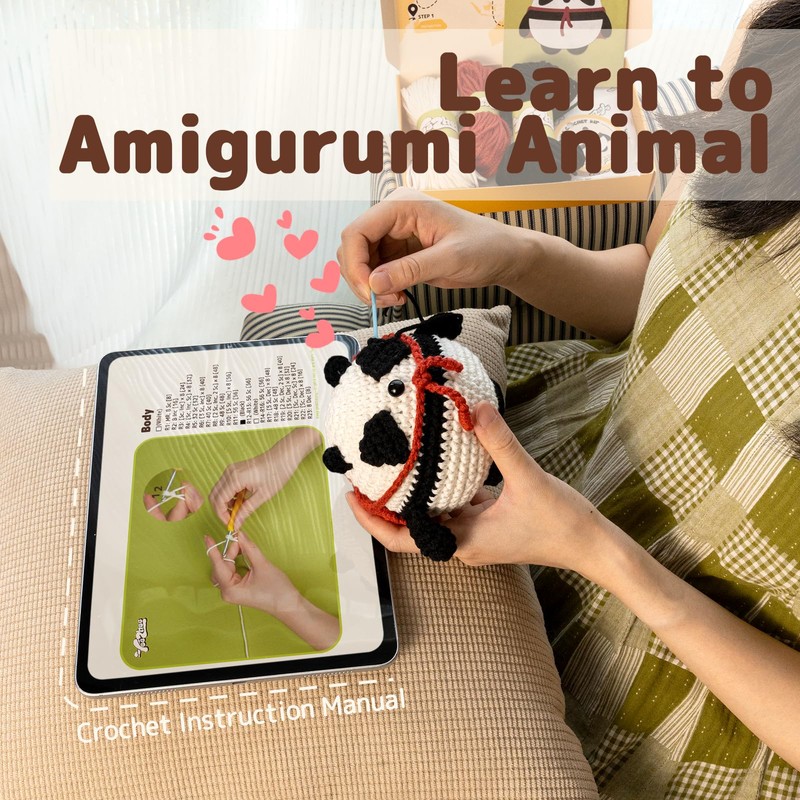 Yeezhee Crochet Kit for Beginners – Complete Amigurumi Animal Starter
