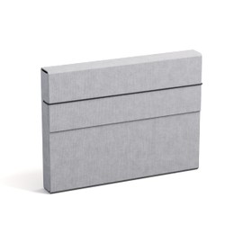 Bigso Box of Sweden OLOF A4 Folder with Elastic Band - Fibreboard and Paper in Linen Look - Extra Spacious Portfolio Folder for Documents, Files, Documents etc. - Light Grey