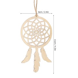 Wooden DIY Dream Catcher Set 20 Pieces Innovative Wooden Dream Catcher Ornament Pendant Crafts Home Decoration