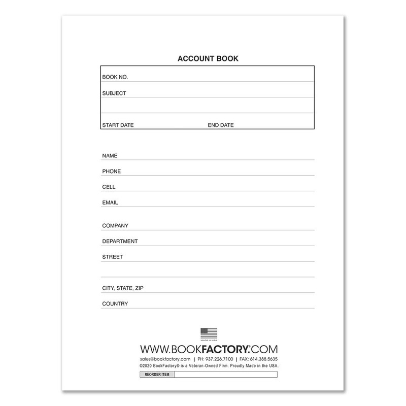 BookFactory 8 Column Ledger Book/Account Book/Accounting Ledger/Notebook (Eight Columnar Book