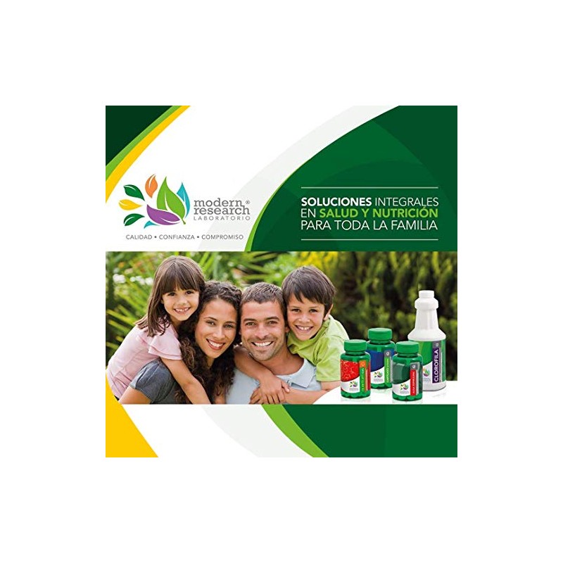 Clorofila liquida concentrada, Botella con 500mg, CL500, MODERN RESEARCH
