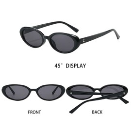 crazy bean Y2k Sunglasses for Women and Men, Oval Round Retro Sunglasses, Vintage Sunglasses for Party, Raver, Y2K Colourful Sunglasses Set, Leopard + Beige Frame