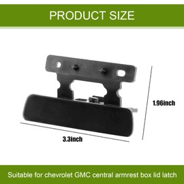 Slykew 1 Pack Lid Latch for Center Console Armrest, Replacement Part Number 20864151, 20864153, 20864154, Compatible with 07-14 Silverado, Avalanche, Suburban, Sierra, Yukon, Escalade (Black)