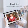 Digital Picture Frame，JREN 8 inch WiFi Digital Photo Frame with