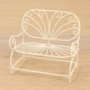 FADEDA Bench Mini, White/Height: 6 cm