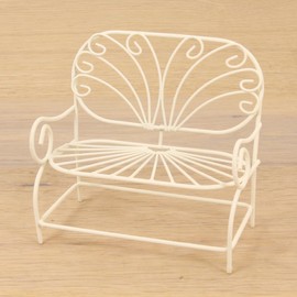 FADEDA Bench Mini, White/Height: 6 cm