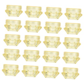 Healvian 100pcs Reusable Travel Face Cream Containers Small Plastic Refillable Lotion Bottles with Leak Lids for Skincare Storage and Portable Cosmetic Use