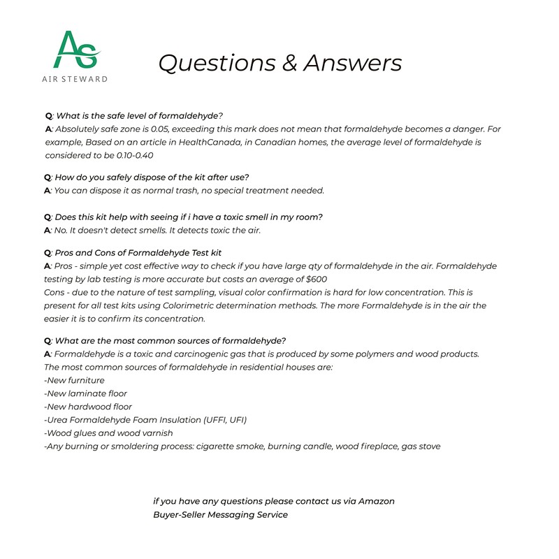 Air Formaldehyde (HCHO) DIY Test kit - Know What's in