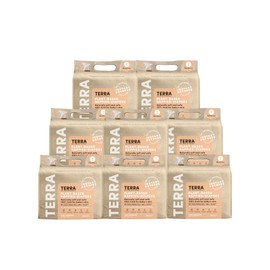 Terra Size 1 Newborn Diapers: 85% Plant-Based Diapers, Ultra-Soft & Chemical-Free for Sensitive Skin, Superior Absorbency for Day or Nighttime Diapers, Designed for Newborns up to 11 Pounds, 192 Count