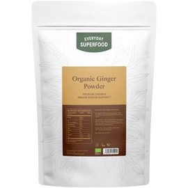 Everyday Superfood Organic Ginger Powder 190g, Pure Ground Ginger Root Ideal in Tea and Cooking