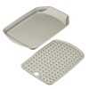 Rachael Ray Bakeware Nonstick Crisp and Slide Sheet Pan Set,