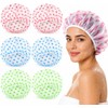 Janety Set 6 Gorros de Baño Impermeables para Mujer Protege