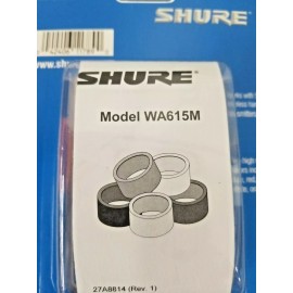 Shure WA615M Colored Handheld Transmitter ID Rings 5 Rings / New