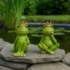 XL Frog Kings, Pond, Frog Garden, Frog Figurines Outdoor, Decorative