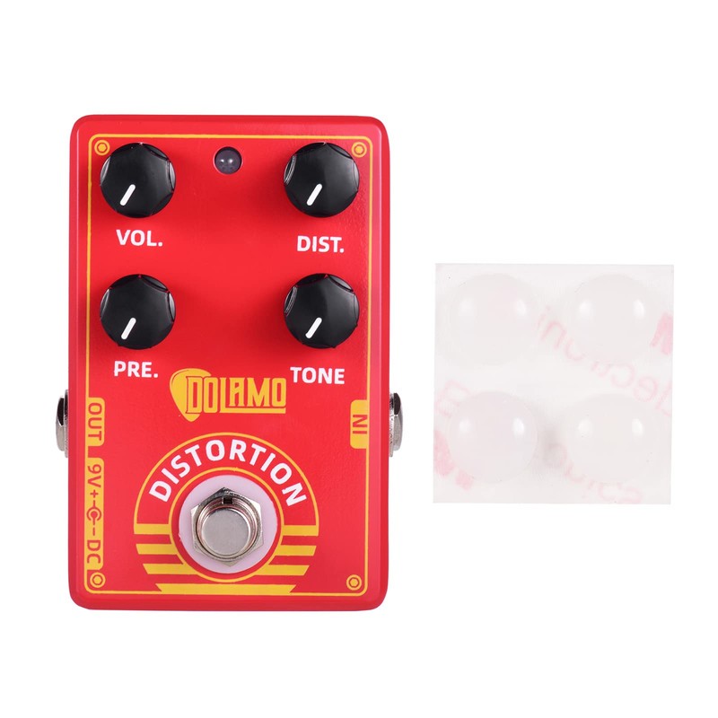D-9 Distortion Guitar Effect Pedal with Presence Distortion Volume Tone