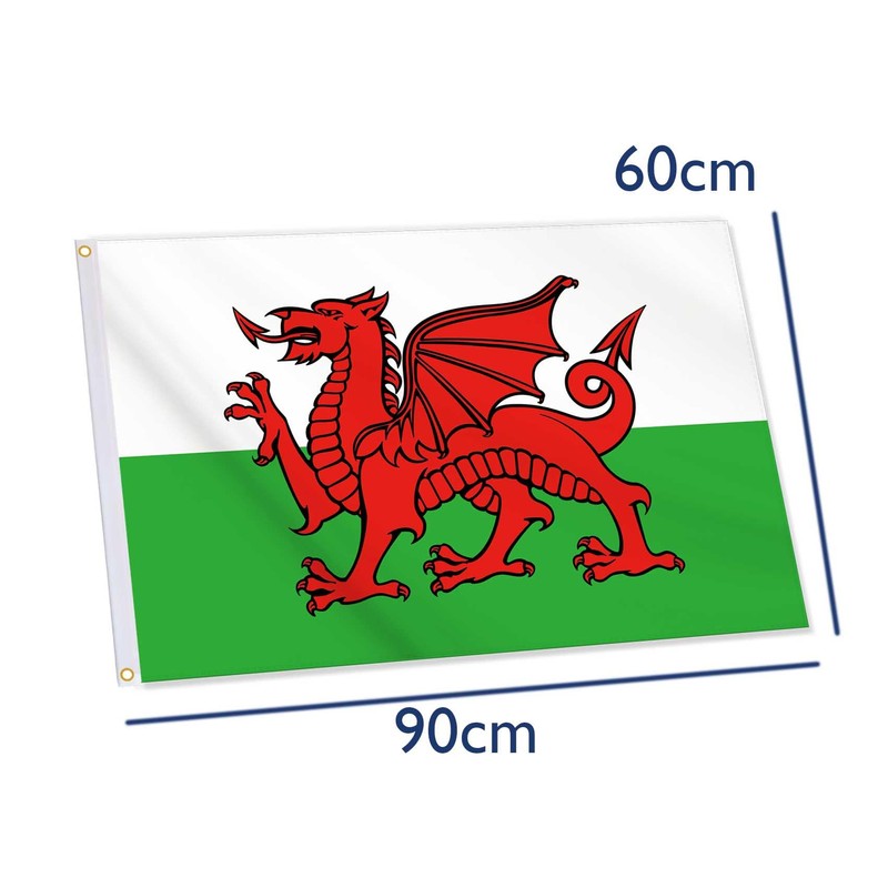 24x36 Inch Welsh Flag,Big 2x3 FT Wales Dragon Flag,Medium Size