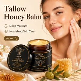 Beef Tallow Honey Face Cream for Daily Moisture – Fast-Absorbing Balm for Soft, Smooth Skin