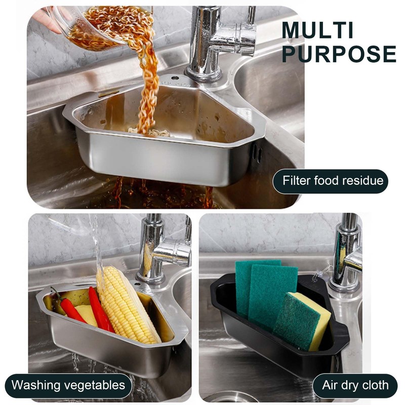 304 Stainless Steel Sink Drain Shelf, Sink Filter Tray, No