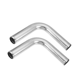 Motoforti OD 1.75" 45mm Leg Length 6" 152mm Car Aluminum Alloy Tube Intercooler Pipe 90 Degree Bend Elbow Air Intake Joiners Tubing - Pack of 2 Long-lasting