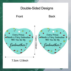 Godmother Proposal Gift, Will You Be My Godmother Ornament, Fairy Godmother Gifts from Godchild, Godmom Proposal Gifts from Godson, 2.9" Ceramic Godmother Proposal Christmas Ornament 2024