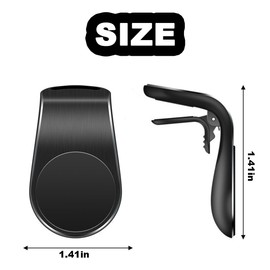 Zpana Strong Magnetic Car Phone Holder, Air Vent 360° Rotatable Adjustable Cellphone Mount, L Type Automotive Smartphone Navigation Bracket, Universal for SUV, Sedan, Truck (Silver)