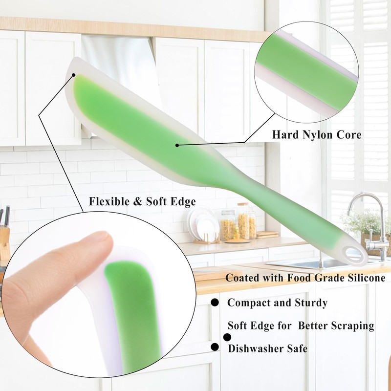 Nonstick Silicone Knife Shaped Flexible Kitchen Spatula Scraper Turner,Kitchen Cooking