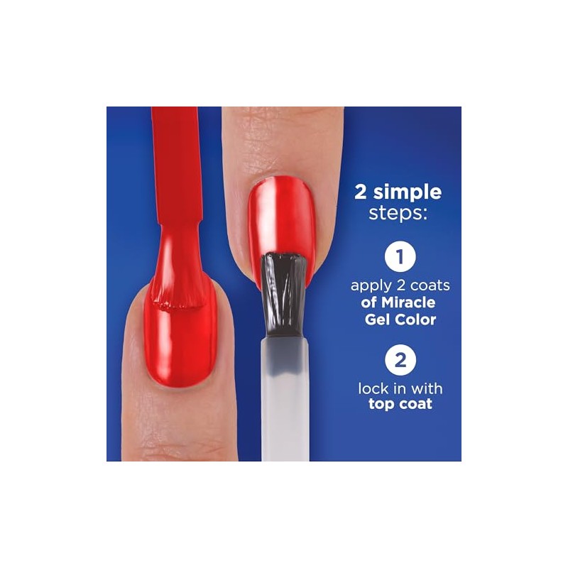 Sally Hansen SH Miracle Gel Nail Polish Lacquer Shiny Top