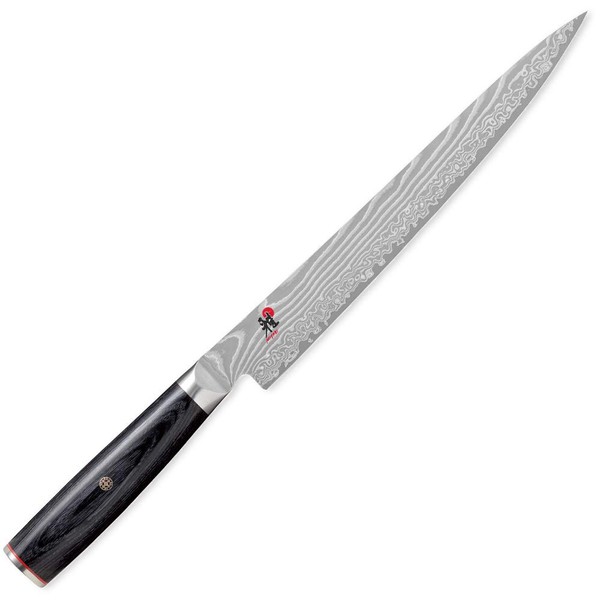 MIYABI 34680-241 5000FC-D Slicer, 9.4 inches (240 mm), Damascus, Double-edged Slicer Knife, Multi-layer Steel, Stainless Steel, Made in Seki City, Gifu Prefecture, Japan