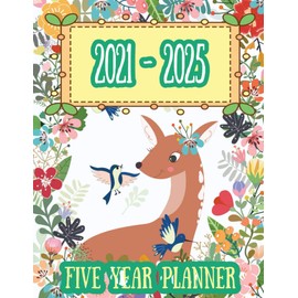 2021-2025 Five Year Planner: Five Year Monthly Planner, 5 Year Appointment Book, Business Planners, Agenda Schedule Organizer Logbook and Journal - 8.5 x 11 with 180 pages