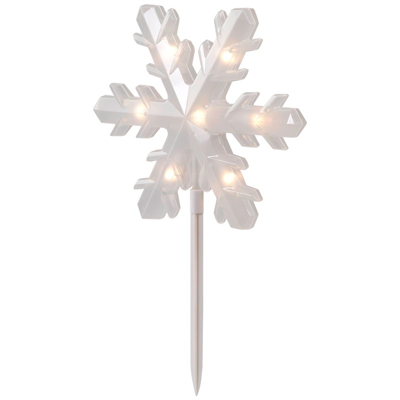 Northlight Lighted Snowflake Christmas Pathway Markers - 14.25" - 5ct