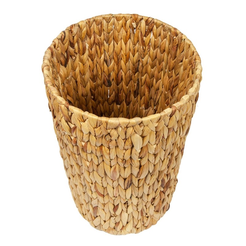 woodluv Natural Water Hyacinth Waste Paper Bin/Basket
