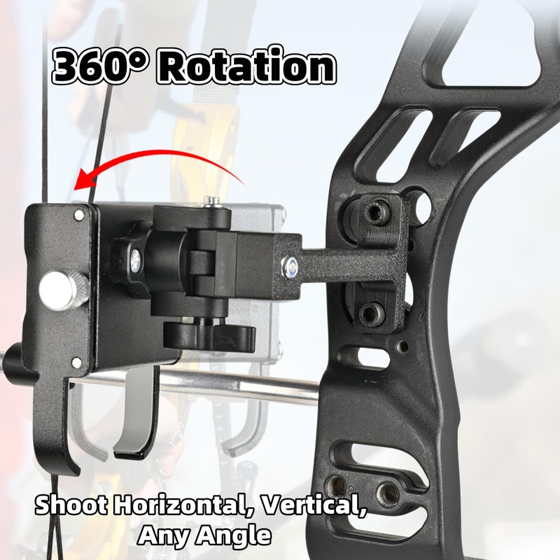 SPG 360° Rotatable Universal Compound Bow Phone Mount, Adjustable Bow