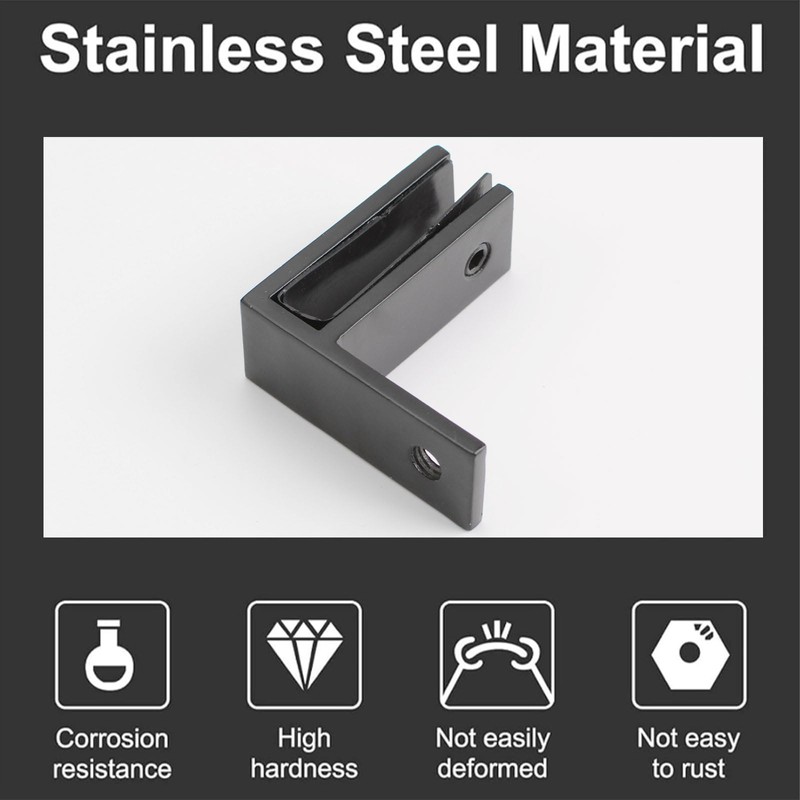 INCREWAY Railing Wall to Glass Clamp, 2PCS 90 Degrees Glass