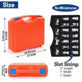 WISEPRO Miniature Storage Carrying Figure Case, 36 Slot Hard Shell Figurine Minature Carrying Case with 2 Foam Layer, Compatible with Warhammer 40k, Dungeons & Dragons and More