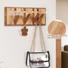 KYIAANY Wall Coat Rack for Entryway: Rustic Wooden Folding 8