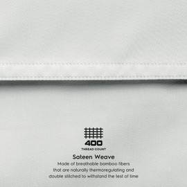 Tafts Pillow Cases Standard Size - Pure 100% Viscose Derived from Bamboo Luxuriously Soft, Silky, Cooling, Double Stitched, Envelope Closure (2 Pillowcases, Light Grey)