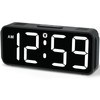 Peakeep Small Digital Alarm Clock Plug in for Bedrooms Bedside,