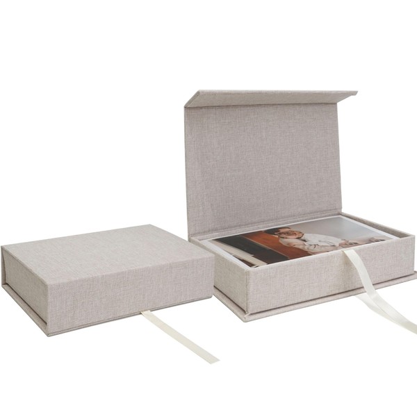 Vienrose Linen 5" x 7" Photo Cases and Postcard Keeper