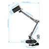 TORCHSTAR Tall Swing Arm Desk Lamp with Wooden Accent, Adjustable