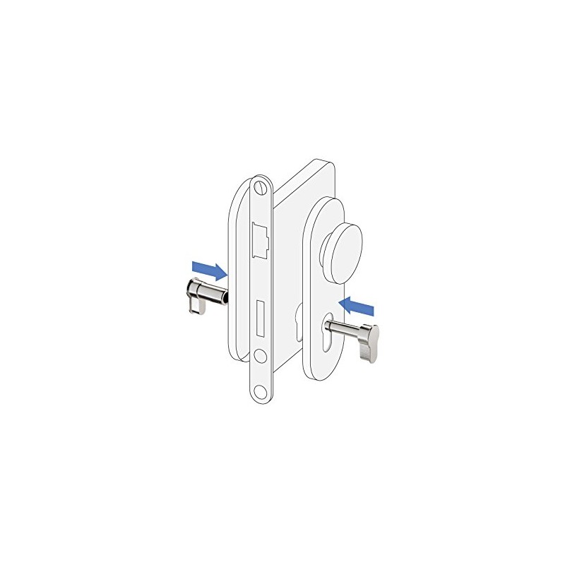 W+M EASYBLIND Universal Blind Cylinder Adjustable Fireproof Profile Cylinder 50-76
