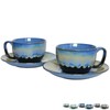 Bosmarlin Ceramic Cappuccino Cup and Saucer Set of 2, 10