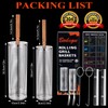 Rolling Grill Baskets(2 PCS),304 Stainless Steel with Removable Wooden Handle,