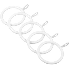 Strong Metal White Curtain Hanging Rings 45mm Large Metal Curtain Pole Rings Sliding Eyelet Rings Hanging Rings Pack of 6