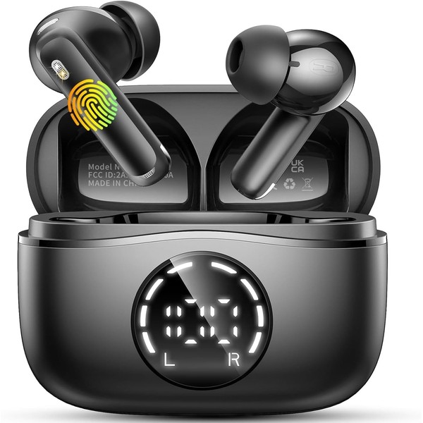 Wireless Earbuds, 2025 Bluetooth Headphones V5.4 Ear buds Built-in ENC