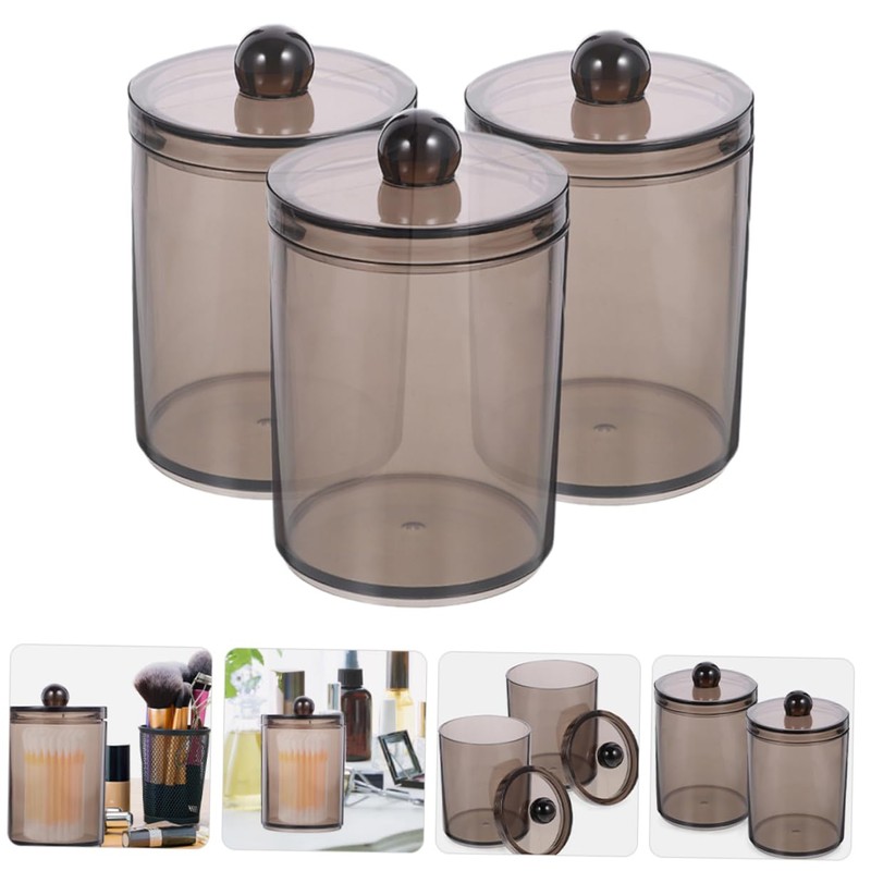 LABRIMP Cotton Swab Container Holder Box with Lid Storage Case