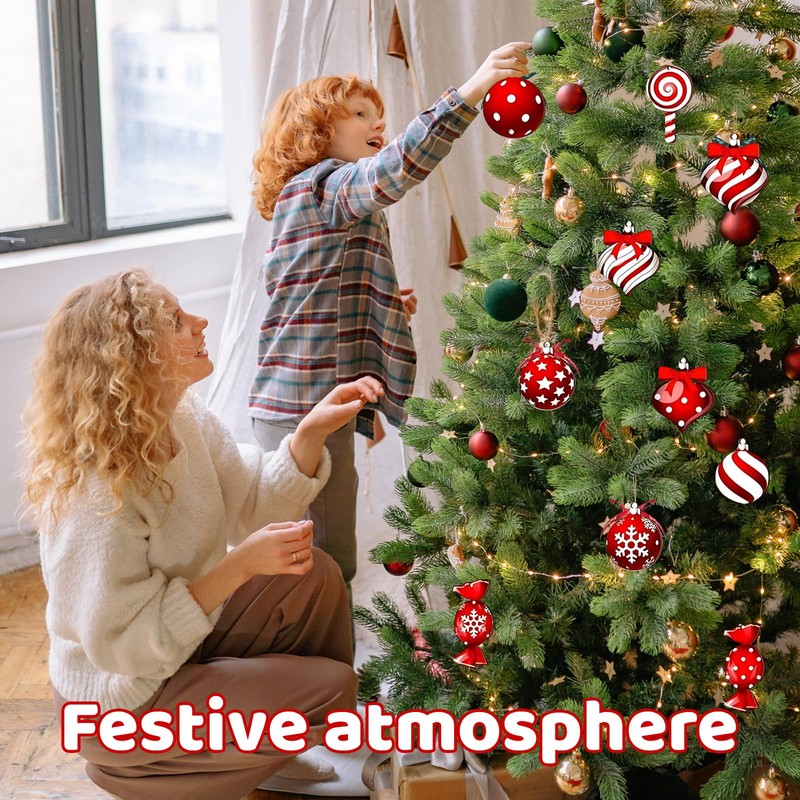 36 Pcs Candy Cane Lane Christmas Decorations,Candy Cane Christmas Decorations,