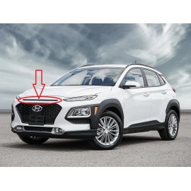 Hyundai Front Bumper Upper Molding Hyundai Kona 2018 to 2021 Upper Grille Mesh Trim