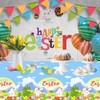 ZSTNPP Easter Table Cloth, 137x274cm Rectangular Plastic Waterproof Easter Tablecloth,