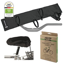 NC-17 Universal Handlebar Protection Ebike with Saddle Protection │E Bike Bicycle Handlebar Protection Cover │Transport Protection for Rear Carrier │Bicycle Carrier │Protective Cover E-Bike │Rain Protection and Robust